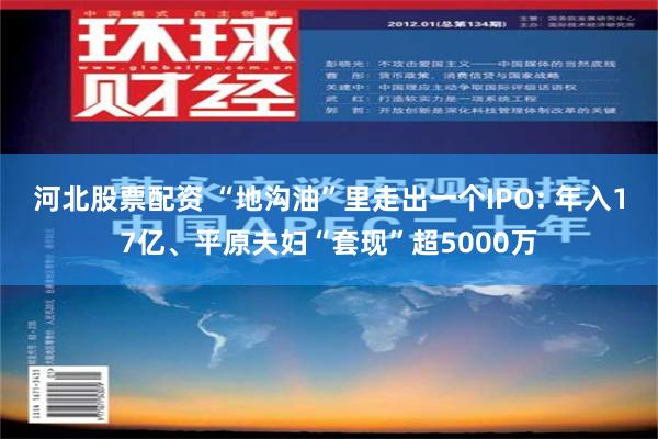 河北股票配资 “地沟油”里走出一个IPO: 年入17亿、平原夫妇“套现”超5000万