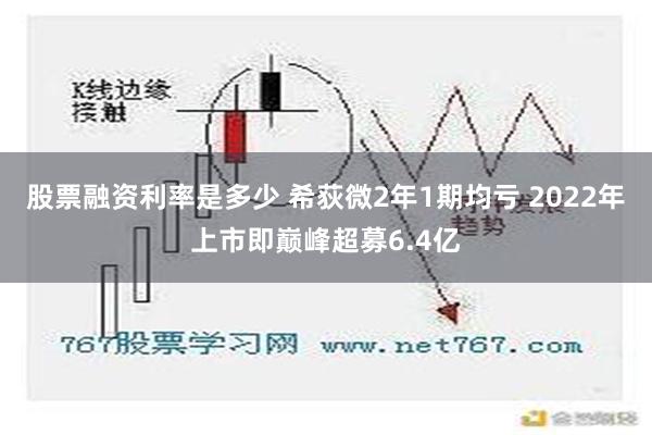 股票融资利率是多少 希荻微2年1期均亏 2022年上市即巅峰超募6.4亿