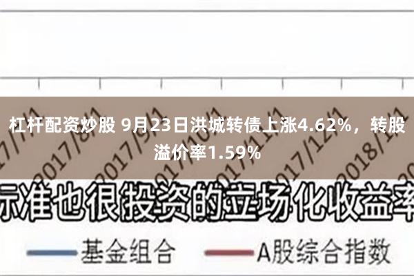 杠杆配资炒股 9月23日洪城转债上涨4.62%，转股溢价率1.59%