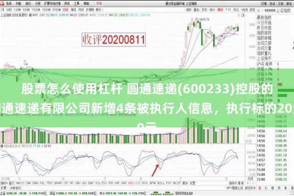 股票怎么使用杠杆 圆通速递(600233)控股的圆通速递有限公司新增4条被执行人信息，执行标的20元