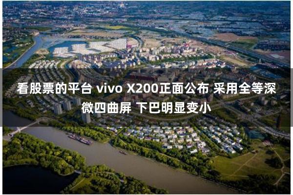 看股票的平台 vivo X200正面公布 采用全等深微四曲屏 下巴明显变小