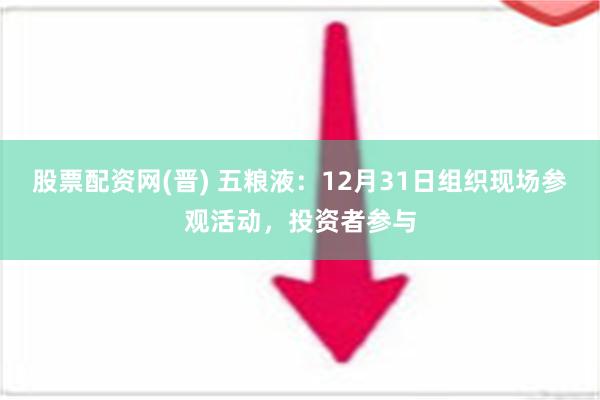 股票配资网(晋) 五粮液：12月31日组织现场参观活动，投资者参与