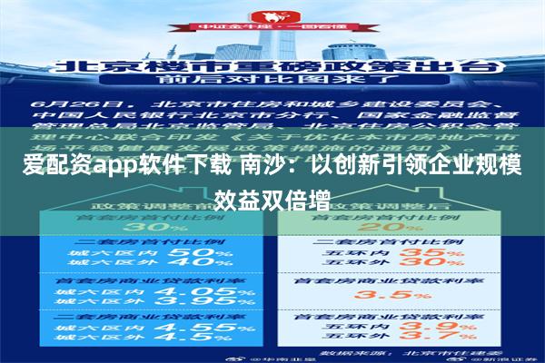 爱配资app软件下载 南沙：以创新引领企业规模效益双倍增