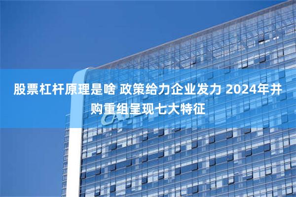 股票杠杆原理是啥 政策给力企业发力 2024年并购重组呈现七大特征